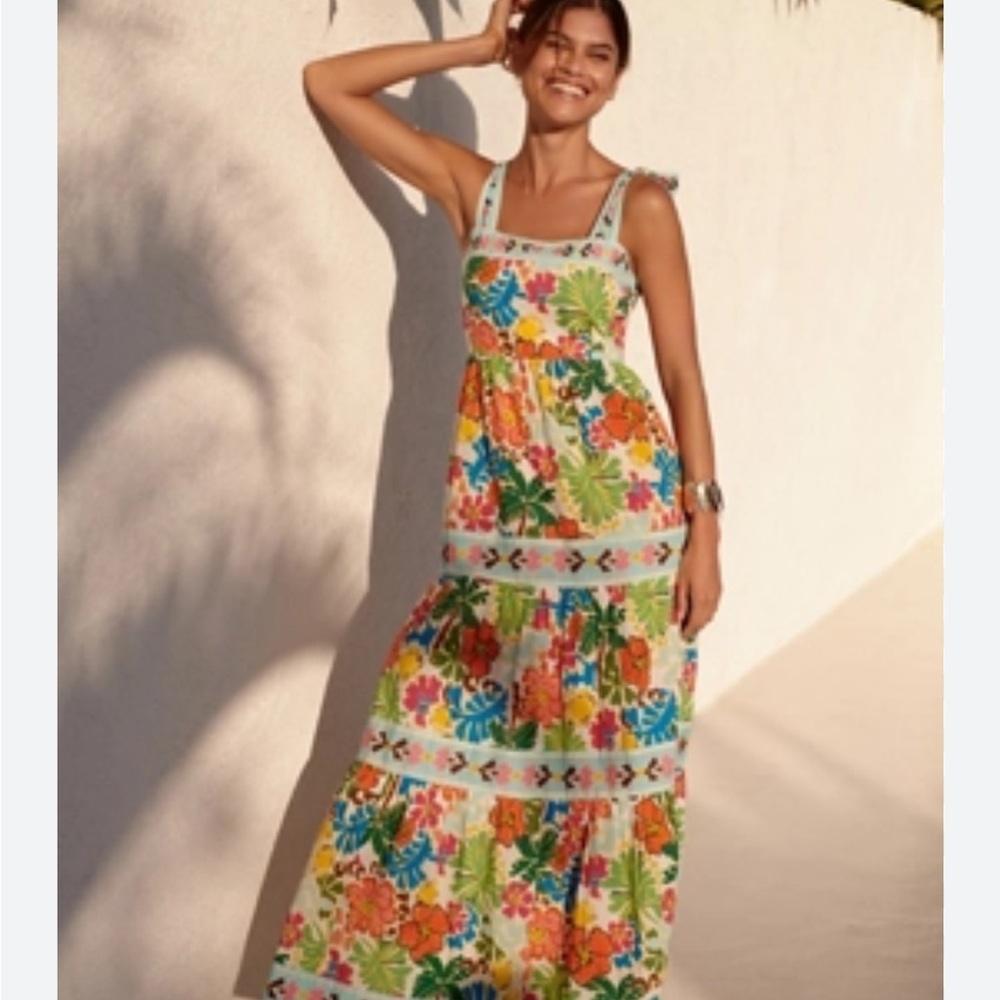 Anthropologie Tropical Beach Riot Charlotte Dress L